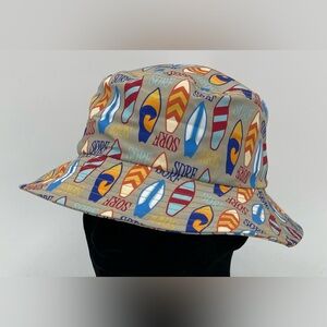 Surf Surfboard Tab Bucket Hat Broner Nylon Fishing Age 6-9 Cap Unisex Youth NWOT